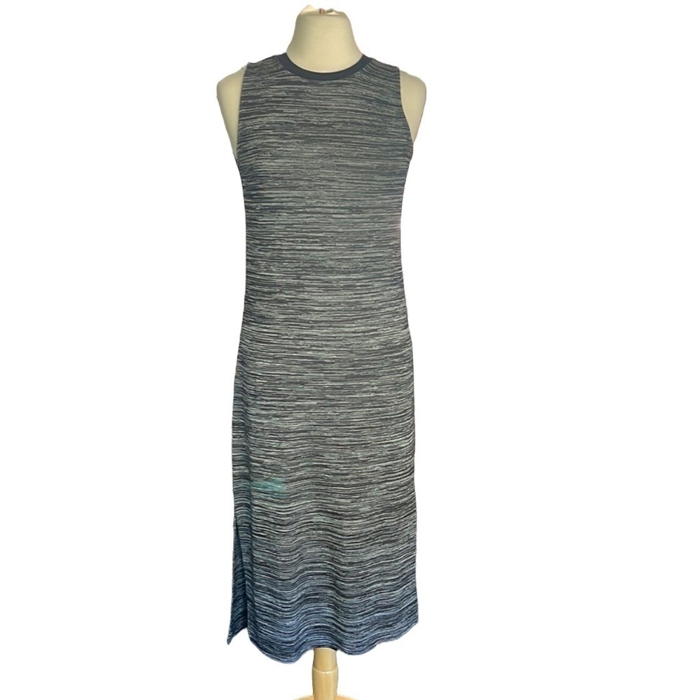 RD Style Gray & Black Midi Tank Dress